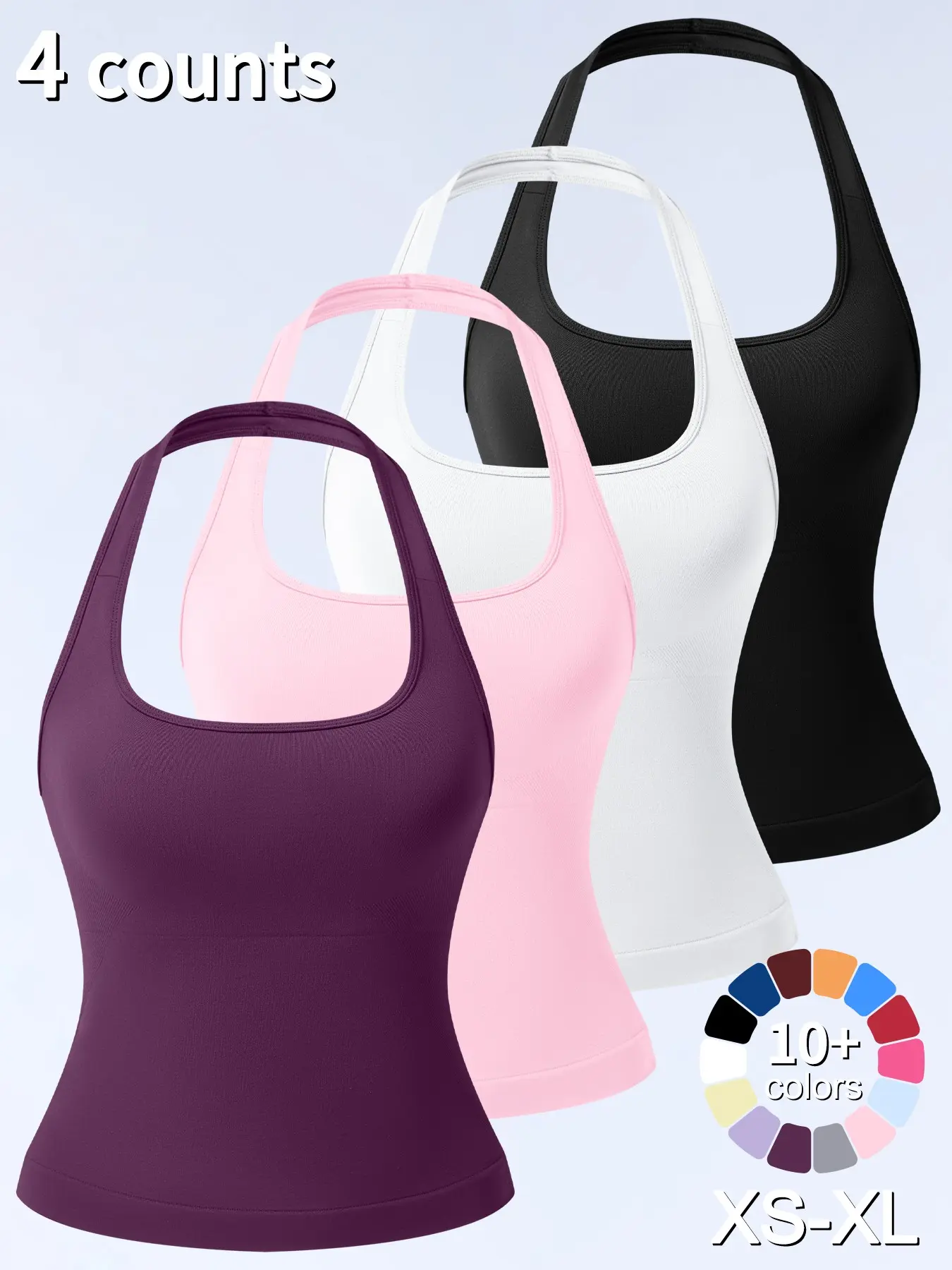 Black, white, pink, deep purple