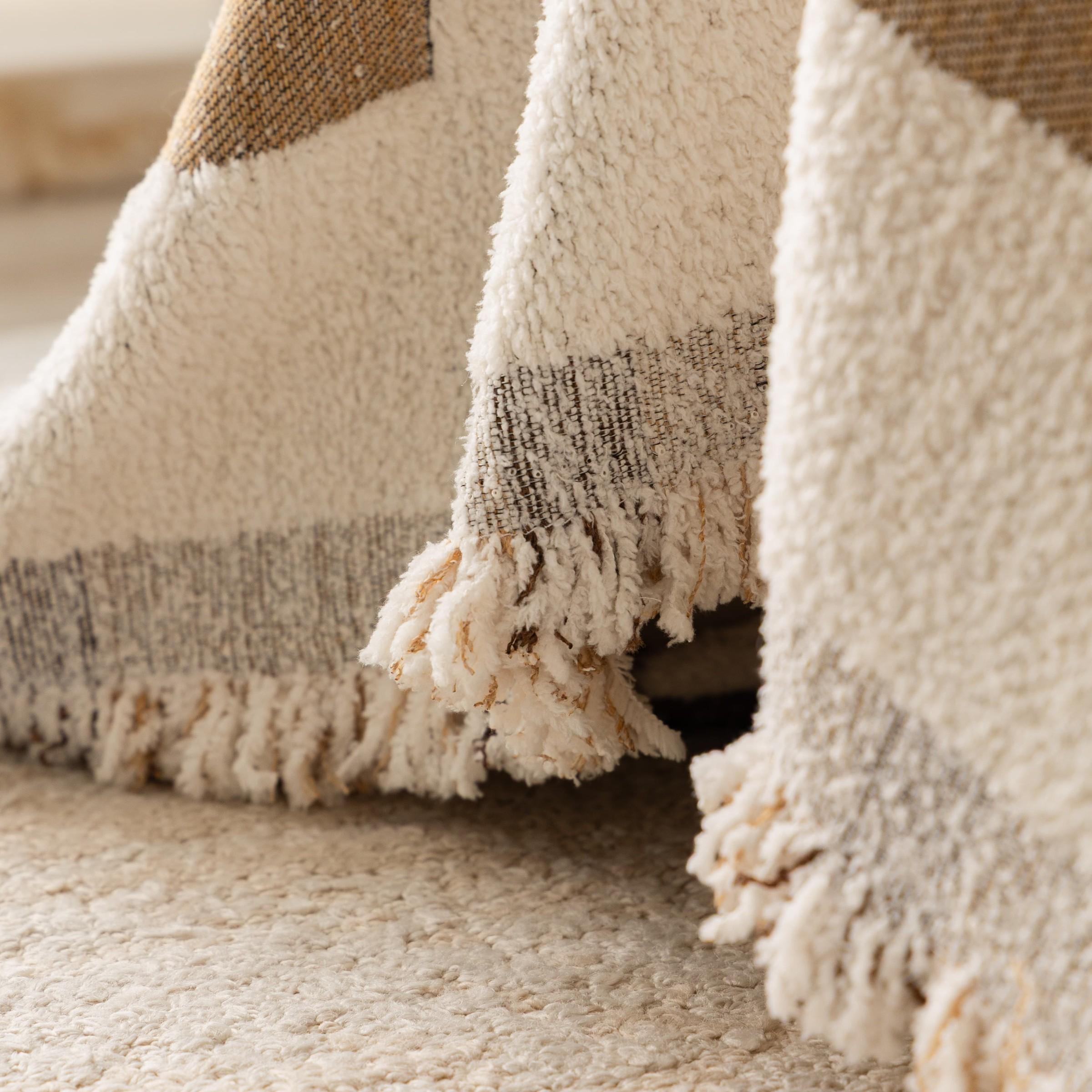 Thick Half-Fleece Sofa Cover, Vintage Checkered Sofa Towel, All-Season Universal Sofa Set, Anti-Scratch, Anti-Dirt, Anti-Slip, Boho Style