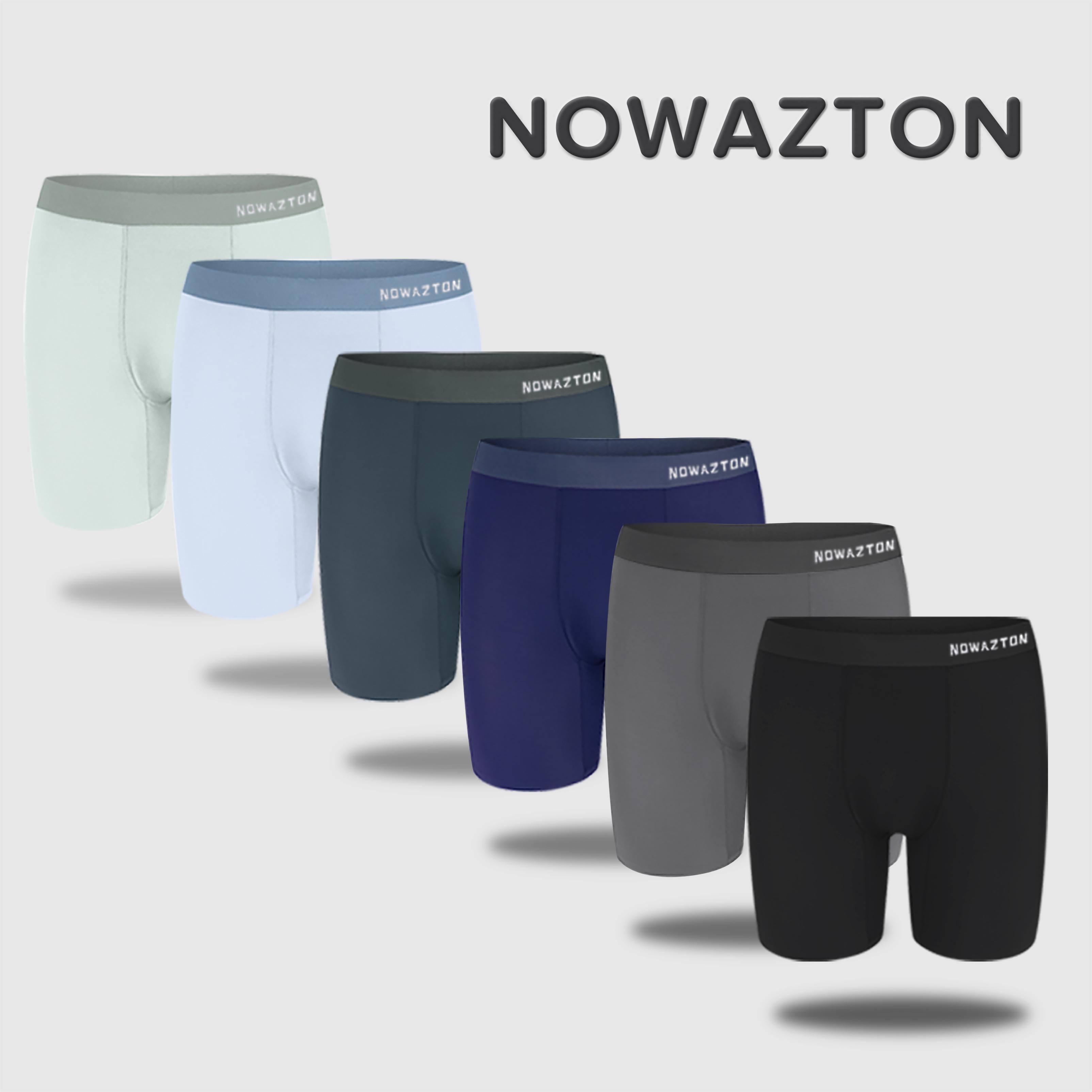 Nowazton Men's Silk Boxer Briefs,Cool & Breathable Tech Fabric, Antibacterial 7A, Moisture-Wicking & Soft, Ideal for Everyday Comfort & Active Wear - Perfect Father's Day Gift for Father and Husband