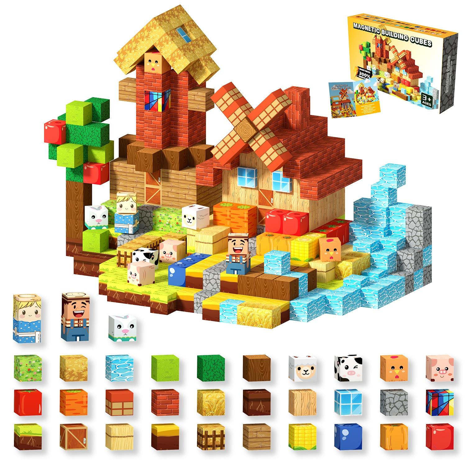 100/150 Pcs STEM Montessori Magnetic Building Blocks | 3D Spatial Construction for Problem-Solving Skills | Eco-Friendly Rounded Edges, Sensory Interactive Toy | Toddler Preschool Christmas Gift for Age 3+