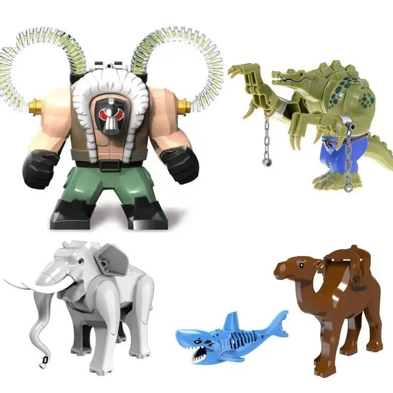 2026 hot item Animals Assemble Bricks Sharks Crocodile Building Blocks Action Figure Gifts Presents