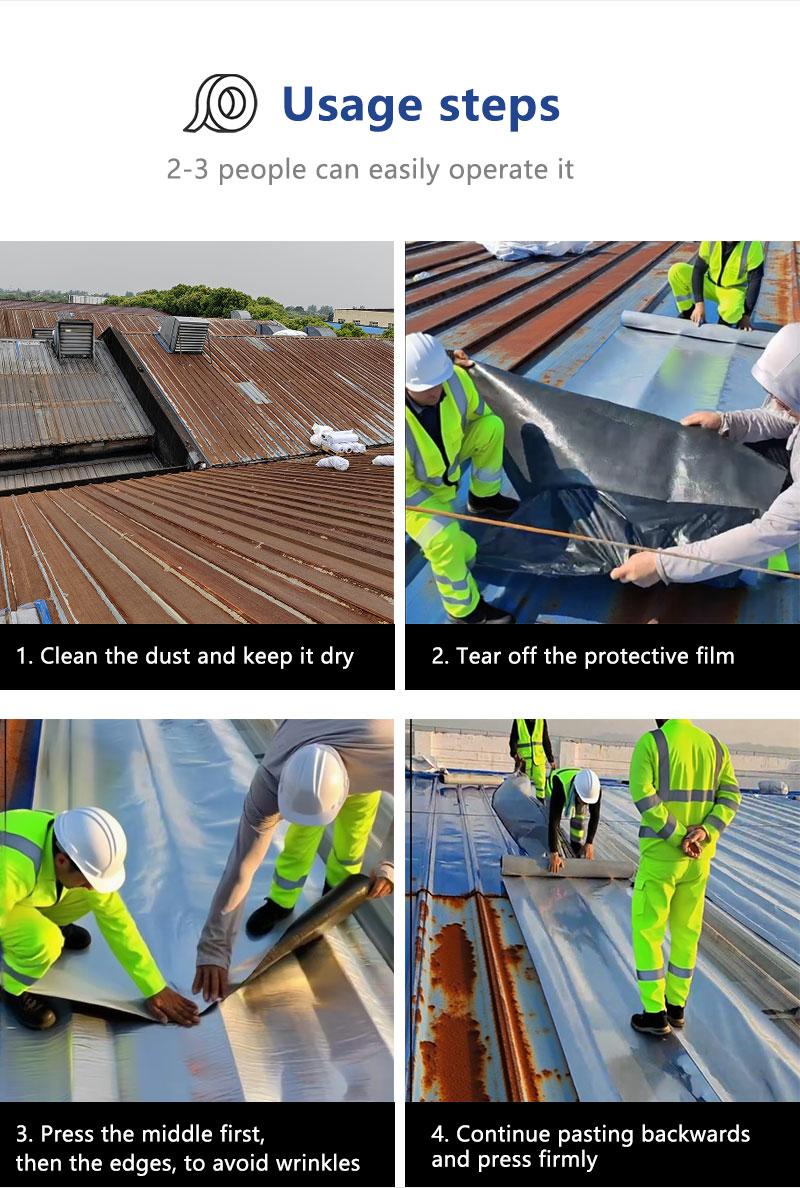 3-Roll All-Weather Roof Repair Tape,7.9" x 16' Waterproof Sealant for Metal Roof, PE Peel & Stick Patch, UV Resistant & Odorless Leak Protection for RV, Shed, Home