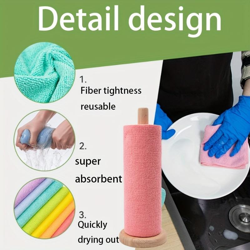Multi-Purpose Reusable Cleaning Roll, 20PCS Microfiber Towels for Kitchen & Home