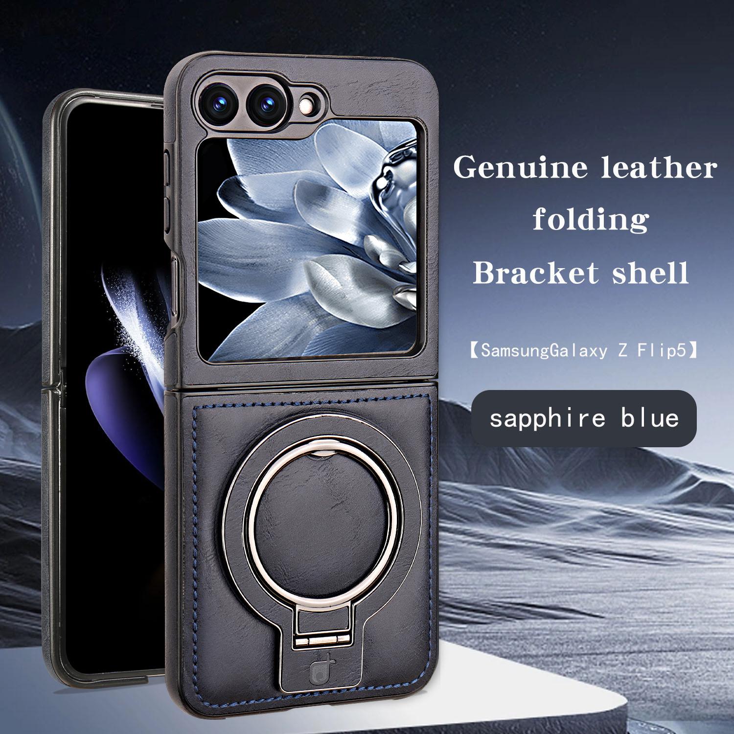 Magnetic suction Leather phone case for  Z Flip 6 /Z Flip 5/ Z Flip 4/3 Business phone case