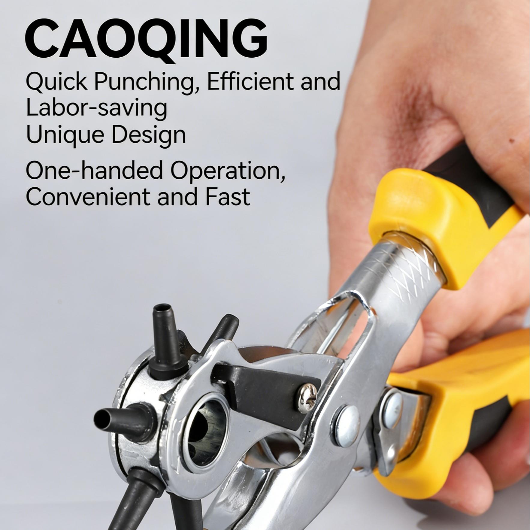 Punching Pliers Belt Hole Puncher Set, Three-Piece Chicken Eye Clamp Five-Claw Tool, Home Waistband Watch Band Punch Machine