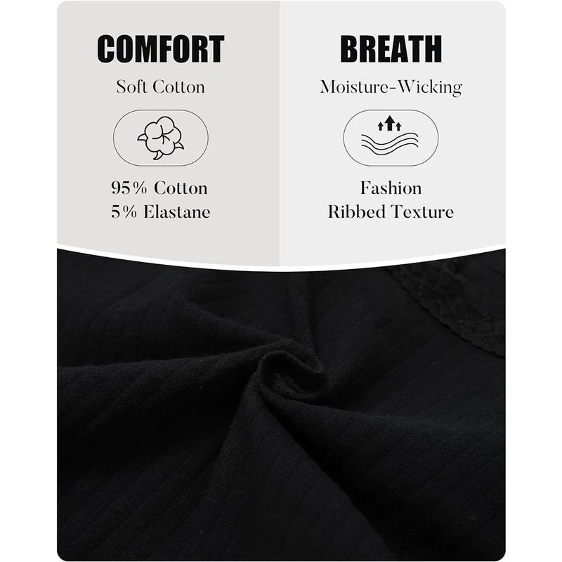 LEVAO Cotton Underwear for Women Cheeky Bikini Panties Ladies Fashion Lace Stretch Hipster Ladies Briefs 6 Pack