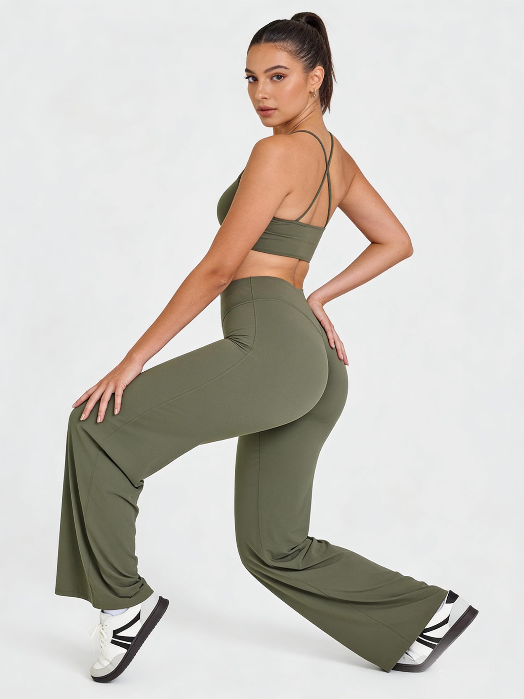 TRYTO SoftMotion Straight Leg Bottoms Fitness Sportswear Gymwear Casual Pants