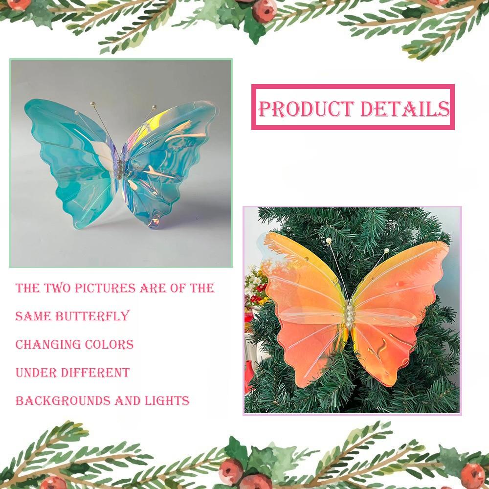 Laser Colorful Butterfly PVC Decoration, Wedding Party Supplies, Outdoor Garden Decor, Stage Background, Photography Props, Boho Wedding Decor