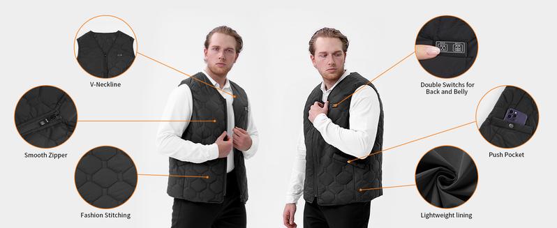 Valentine's Day gift, FathersDayGift,Christmas gift Rrtizan Heated Vest for Men & Women, Lightweight with Battery Pack, Heated Jacket with 3 Settings & 12 Zones, Ideal for Winter Outdoor Hunting & Skiing, 0086-Black Valentine's Day gift, FathersDayGift,Christmas gift Rrtizan Heated Vest for Men & Women, Lightweight with Battery Pack, Heated Jacket with 3 Settings & 12 Zones, Ideal for Winter Outdoor Hunting & Skiing, 0086-Black