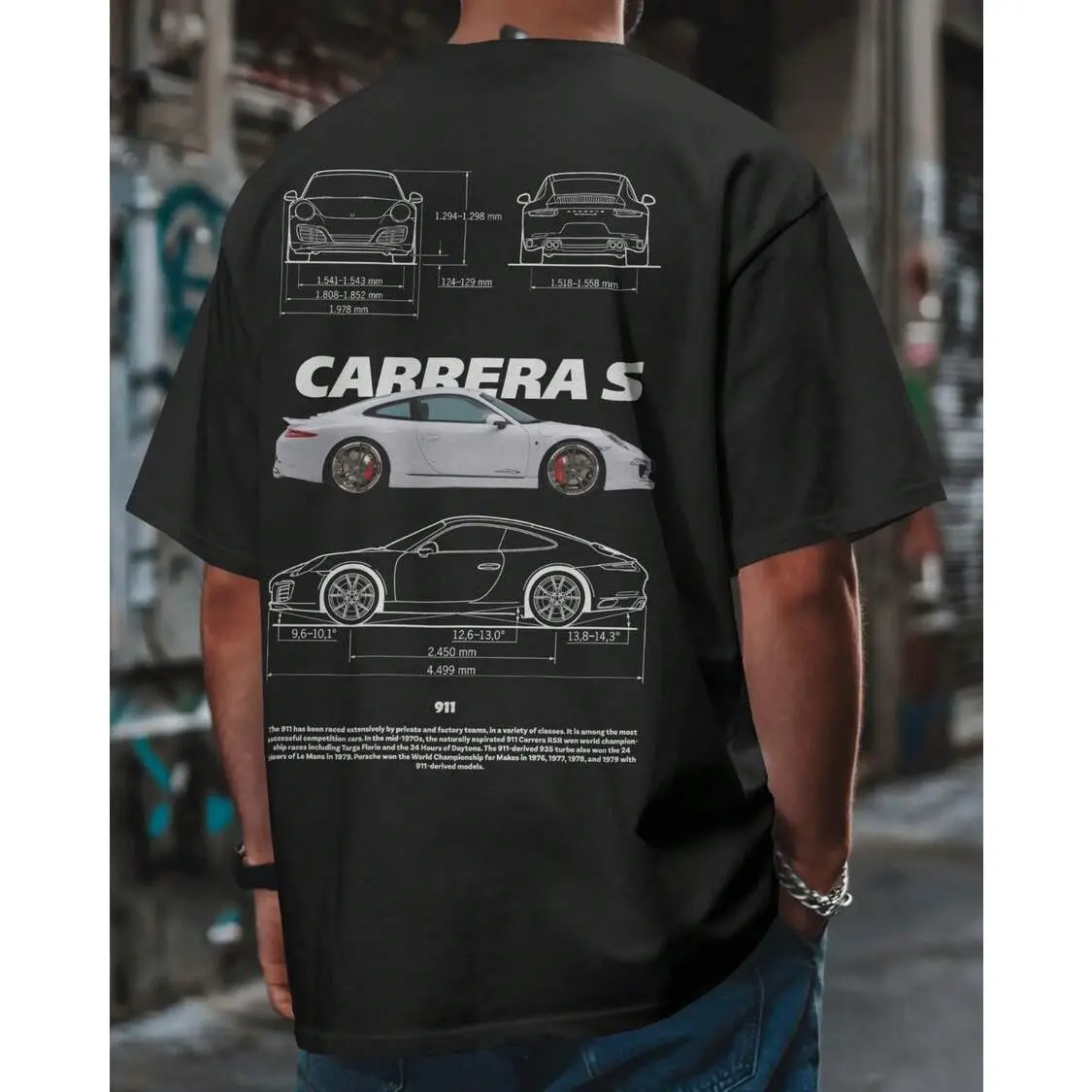 Carrera S Fan Art T-Shirt Porsche 911 Sports Car Graphic Unisex Tee