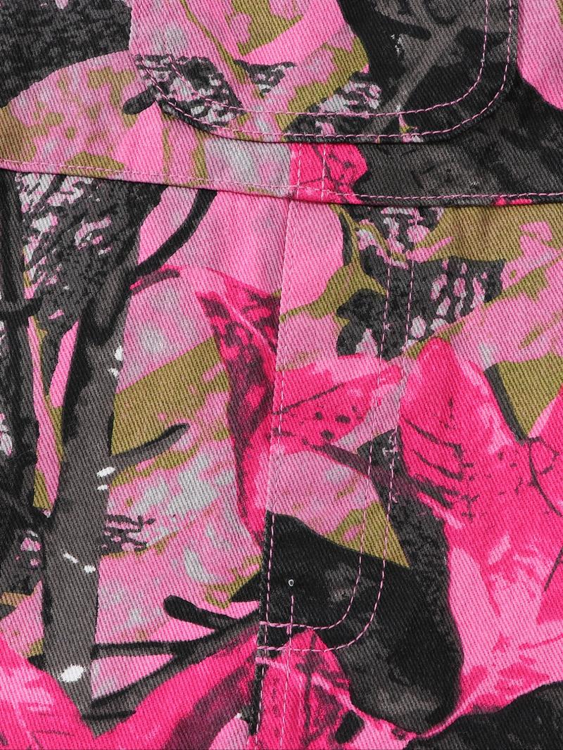 Baby Girl Floral Denim Overalls, Baby Girl Clothes, Cute Vintage Style Bib Pants, Comfortable Washed Jeans for Daily Wear, Fashionable Toddler