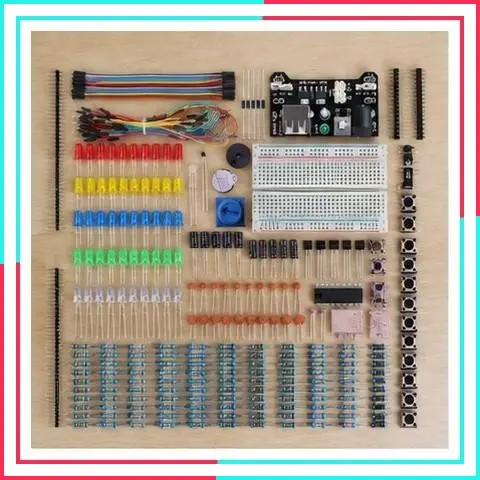 Electronic Fun Kit Bundle with Breadboard, 235 Items for Arduino