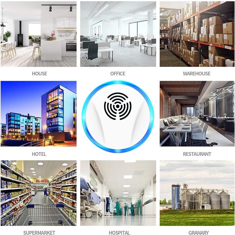 6 Pack Insect Repellent, Intelligent Frequency Conversion, 360-Degree Mosquito Repellent,  Night Light Function, Wide Application Range, Repel Mosquitoes, Mice and Cockroaches