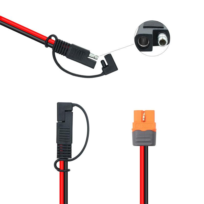 XT60i to SAE extension cable 1m Solar lighting panel photovoltaic connection plug cable SAE cable,electronic,components,battery,amp,fic,adores,wire,protection,lead,strip,black,tie,rv,accessory,,solder,seal,,PVC,Wrap,Heat Shrink Tubing with Insulator Rings