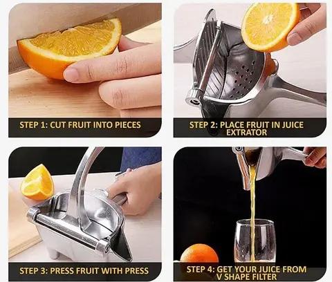 Hand Juicer Squeezer - Aluminum Manual Press Juicer with Ergonomic Grip for Efficient Juice Extraction of Pomegranates Citrus & More, Durable Compact Easy to Use & Clean Manual Citrus Juicer.