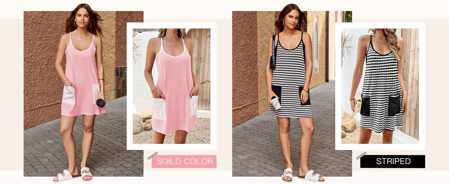 Imily Bela Women's Summer Mini Dress Casual Workout Tennis Dress with Shorts Sleeveless Althletic Dresses
