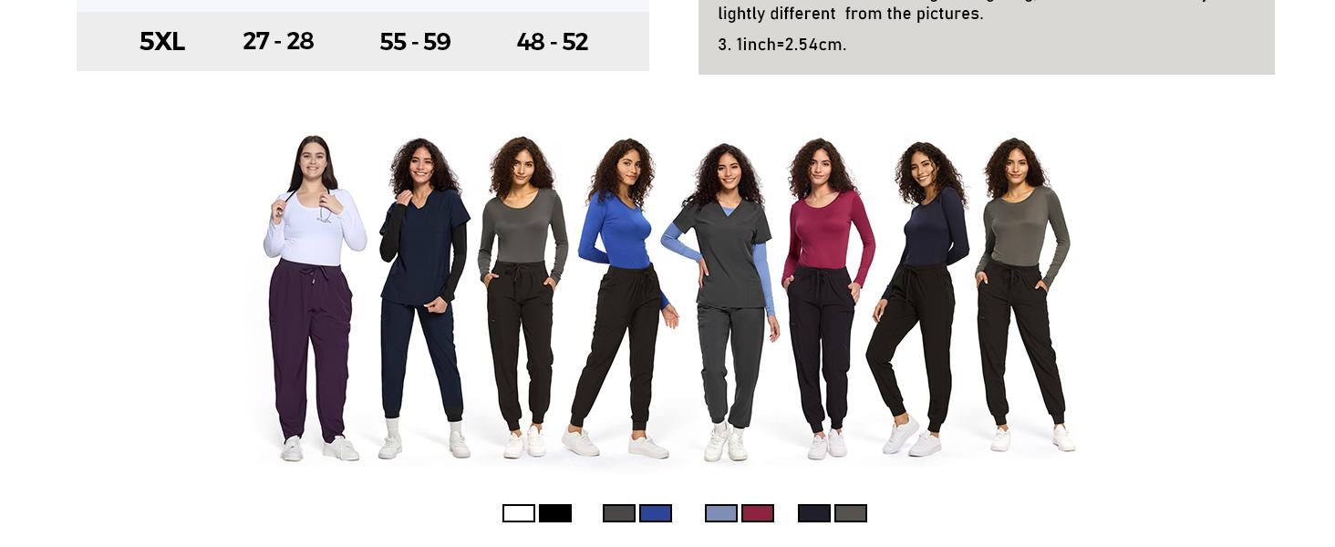 COZYFIT Underscrub Long Sleeve Women - Scrubs Undershirts for Nurse with Soft Fabric, Crew Neck Tee SpringStatements