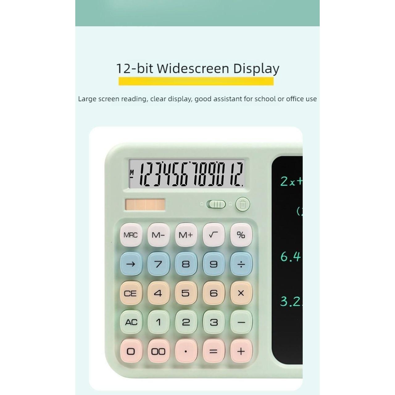 Portable Multifunctional Calculator with Handwriting Board / Dual Power /for Students Exams or Office Daily Use