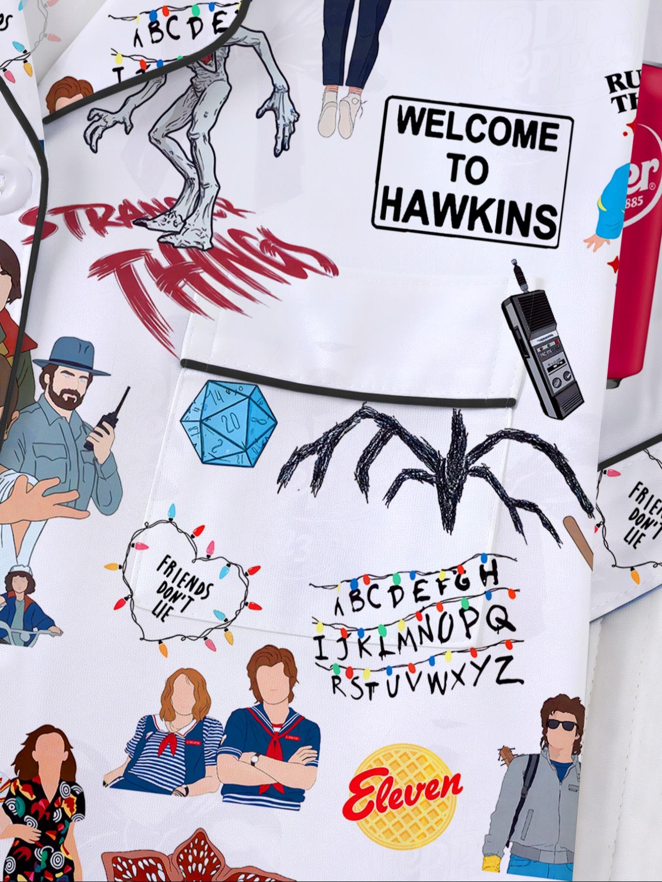 Women's Sleepwear Set, Short Sleeve Button-Down Soft Top & Elastic Shorts, Casual Comfortable Home Wear for Daily Use