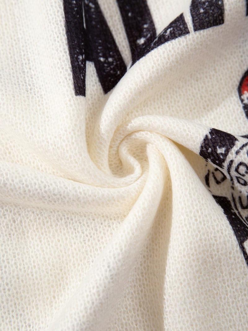 Men's Spring Autumn Winter New Fashion Bold Fun Knitted Sweater, Loose Long Sleeve Round Neck, Casual Style, Comfortable Fit