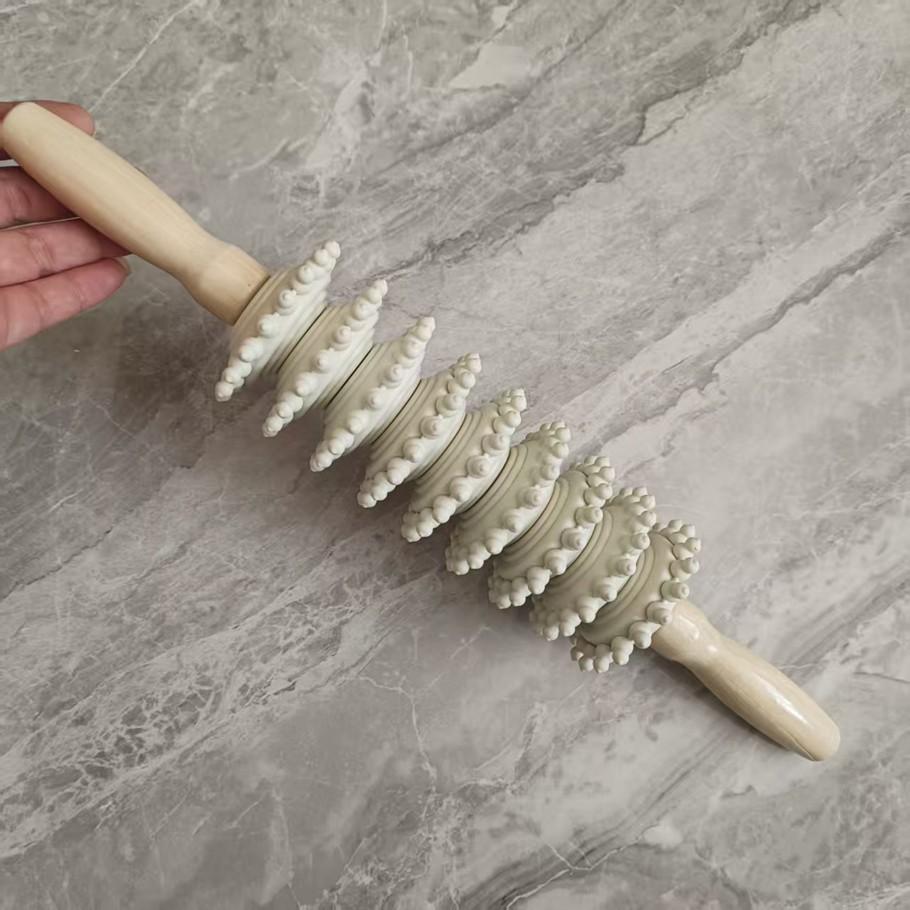 Full Body Roller Massage Yoga Stick, Leg Back Massager, Universal Neck Waist Wolf Tooth Arm Fitness Rod, Essential Workout Tool