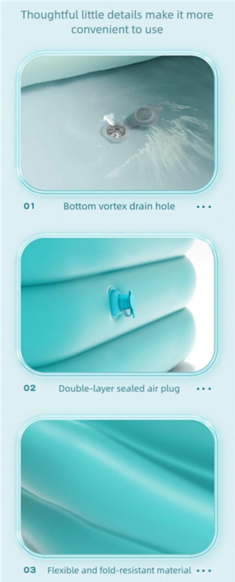 Inflatable Swimming Pool for Home Use, Large Size for Adults and Kids, Indoor Bathing Tub, Thick PVC Material, Perfect for Playing