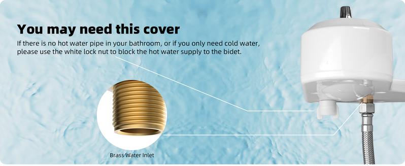 Hibbent Toilet Seat Bidet with Self Cleaning Dual Nozzle, Hot and Cold Water Spray Non-Electric Mechanical Bidet Toilet Attachment for Rear or Female Washing, Black