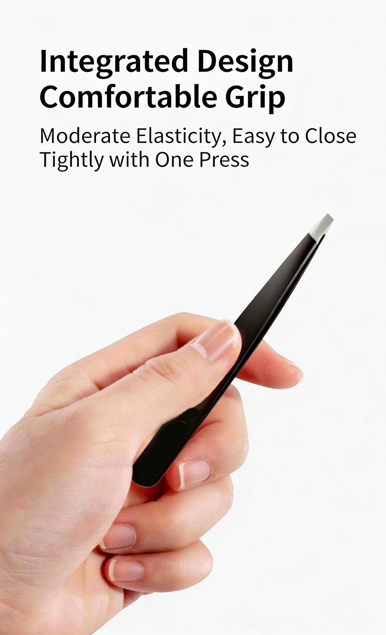 2pcs/lot Stainless Steel Tweezers, Pointed Tip Hair Removal Clamps, Eyelash Extension & Nail Art Black Tweezers, Anti-Static Precision Tweezers