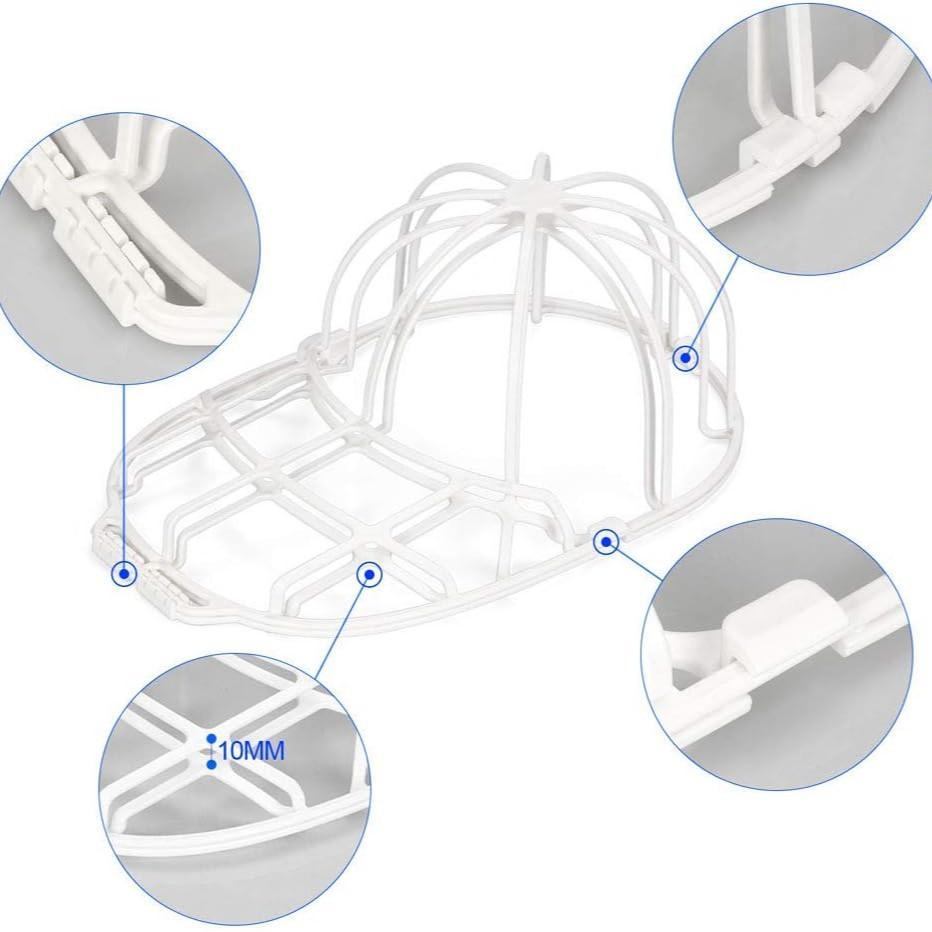 Hat Washer Cage for Washing Machine, Baseball Cap Cleaner Frame, Cap Shaper & Hat Protector