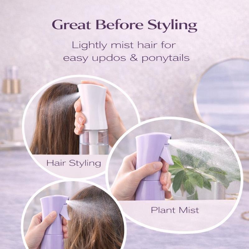 Hair spray bottle, suitable for hairstyling, refillable spray bottle, can be used to hold water, toner, moisturizer, and other daily moisturizing products, as well as gardening products.