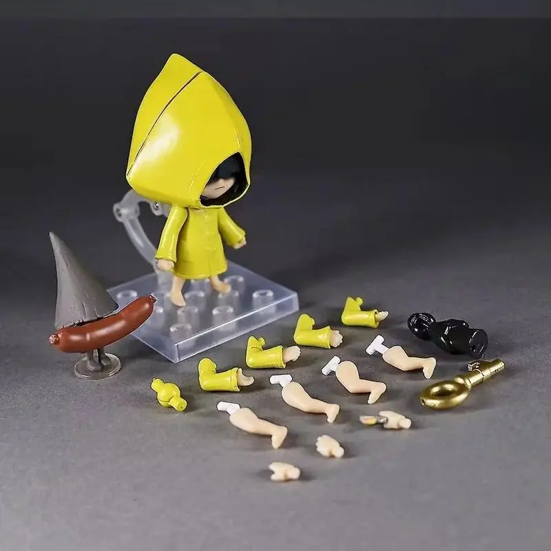 2026 hot item Q-Version 2146 Six Little Nightmares 2 Yellow Raincoat Collectible Pvc Figure Game Character Model For Desktop Collection Popular toys