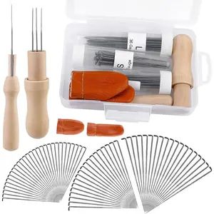 74 Pcs Wool Felting Needles Tools Needle Felting Supplies Felting Tools with 3 Sizes Felting Needles for Beginner Professional
