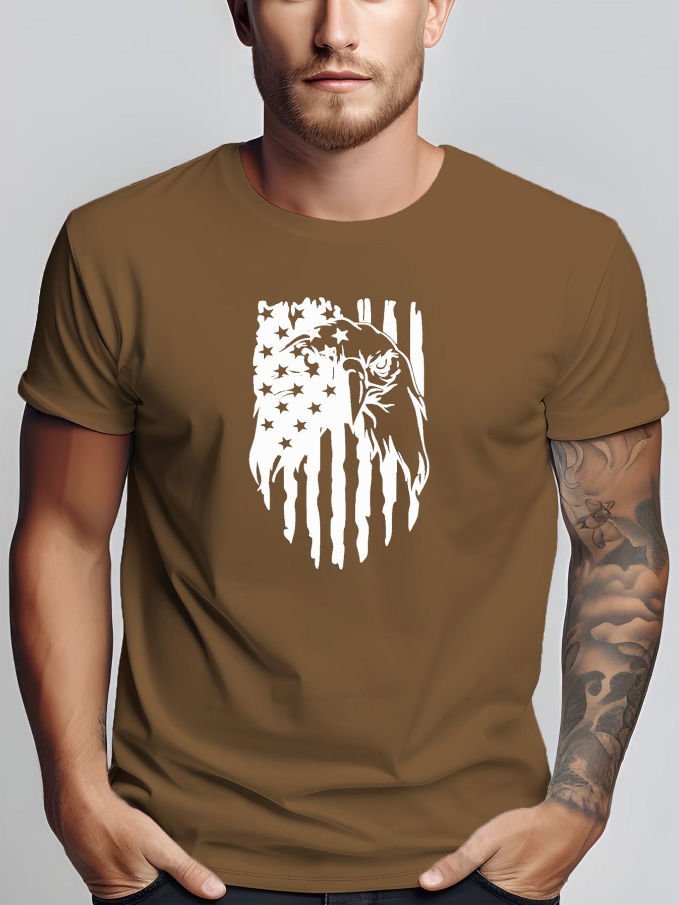 Men's Summer Micro-Stretch Comfort Round Neck Printed T-Shirt, Fashionable Trendy Wear, Best Choice for Men, Casual Stylish Tee