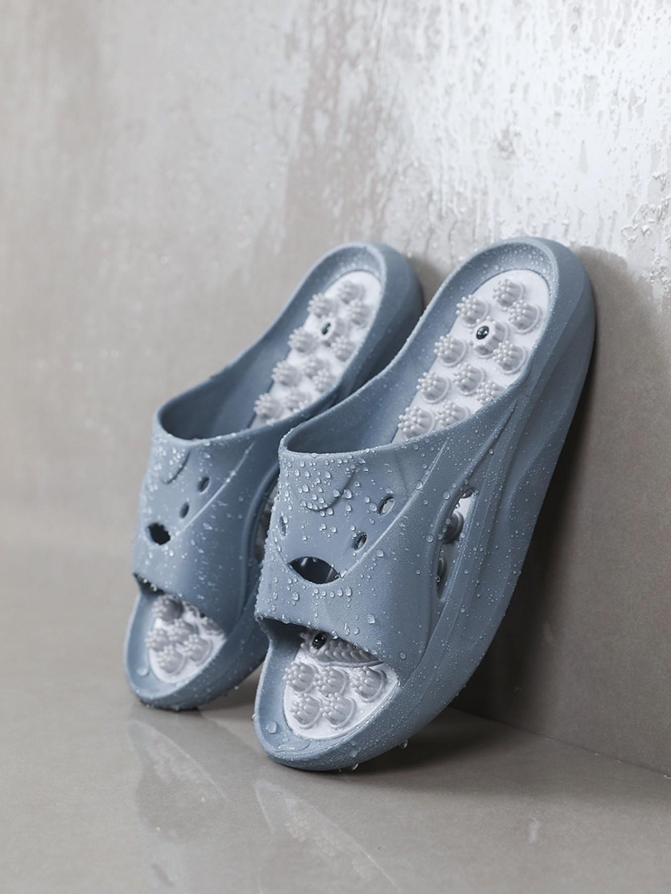 Men's Quick-Dry Anti-Slip Outdoor River Walking Sandals, Waterproof Durable Bathroom Shower Slippers, Antibacterial Colorblock PU Leather Eva Sole