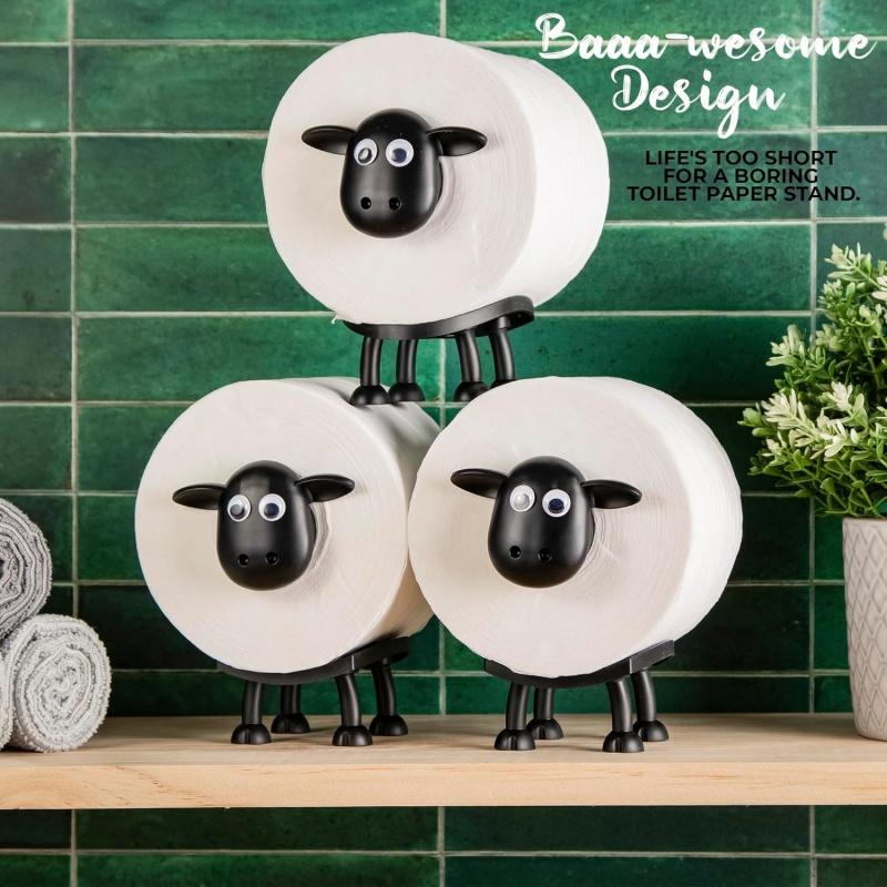 Sheep Cute Animal Paper Towel Holder, Humorous Standing Bathroom Tissue Rack, Tissue Dispenser, Fun Toilet Decor, Bathroom Decorations, Mother's Day Christmas Gift Idea