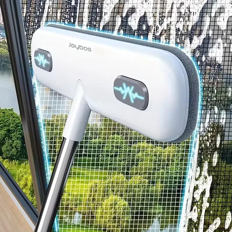 Magic Window Cleaning Brush with Extendable Pole, Reusable Screen Cleaner Tool, Pet Hair Removal, Deshedding Tool, Home Door Window Cleaning, Mother's Day Gift