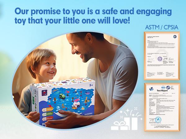 hahaland 12 PCS Racer Car Track Set, Dinosaur-Themed Puzzles, Educational Montessori Toys for Kids, Birthday Gifts, Boy Girl Toys