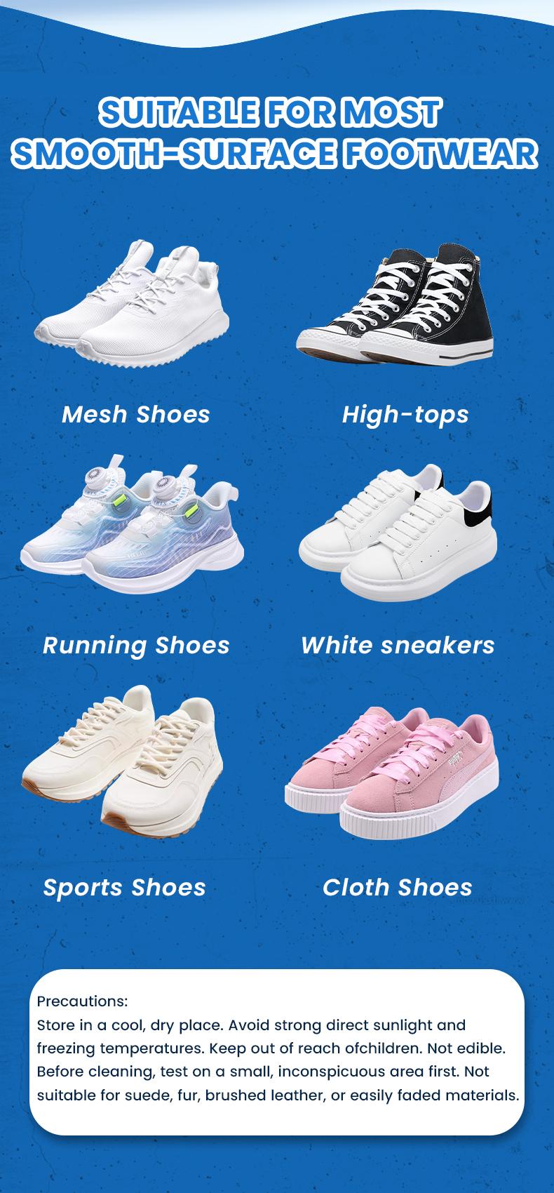 White Shoe Cleaner Cream Multipurpose No-Wash Solid Comes with Sponge Removes Stains Ideal for Leather Silicone Car Interiors Mild Non-Irritating Eco-Friendly