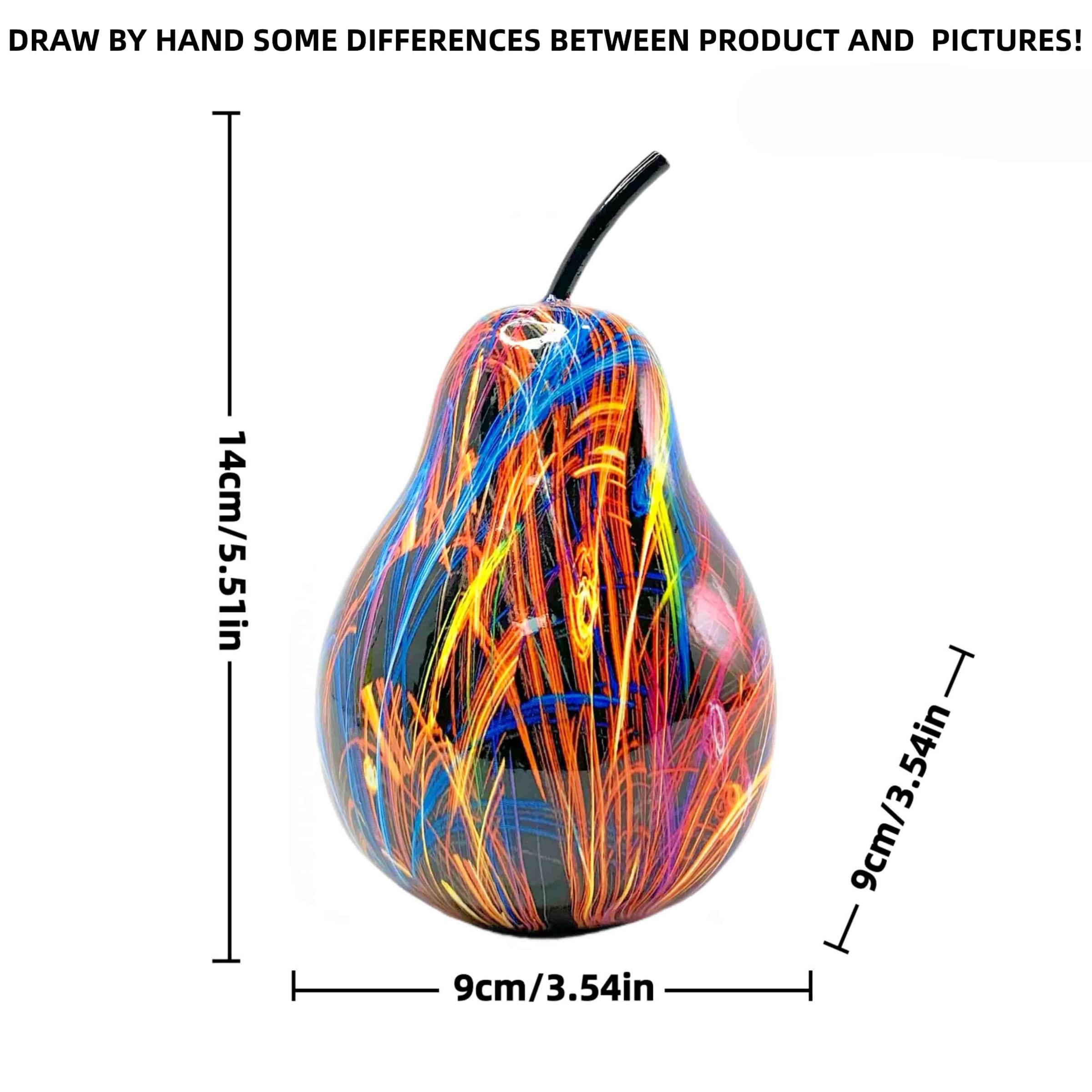 Colorful Resin Pear Statue, Artistic Fruit Decor, Living Room Entryway Wine Cabinet Table Decoration, Modern Luxury Home Soft Furnishing Gift