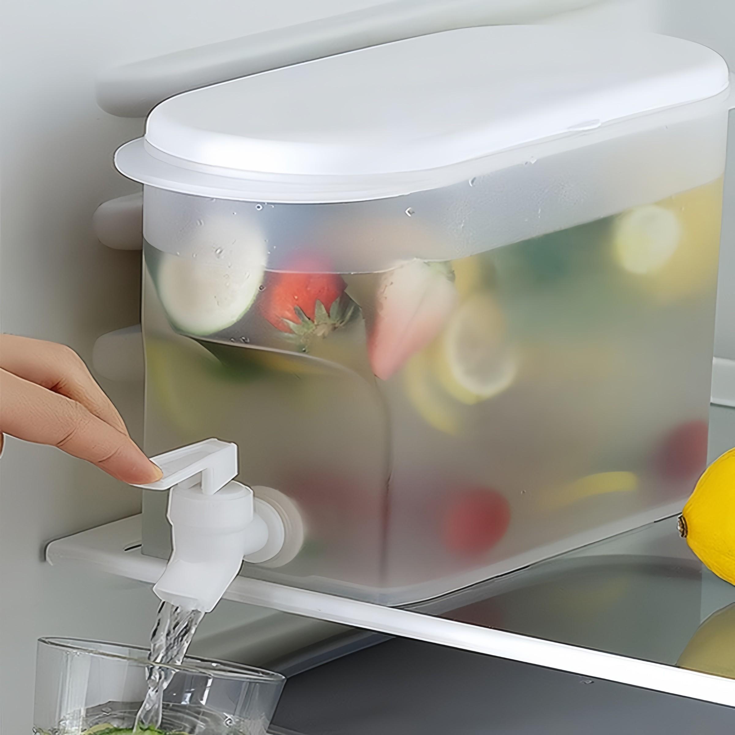 3.5L Water Dispenser for Fridge with Faucet, High & Low Temp Resistant BPA Free Beverage Chiller | Versatile Cold Water Jug for Iced Tea, Cocktails, Lemonade & Fruit Infused Water | Perfect for Kitchen, Outdoor Picnics, Camping, Gym, Party & Home Use