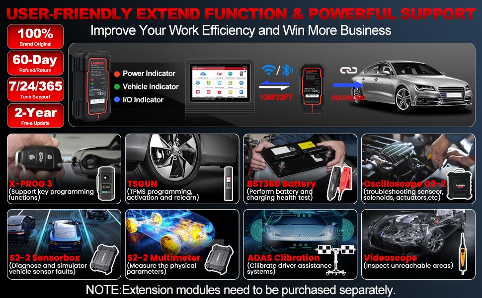 LAUNCH X431 Pro V5.0 2026 New Bidirectional Car Scan Tool All Systems Diagnostic Scanner with CANFD/DOIP,FCA AutoAuth,Online Coding&37+Reset