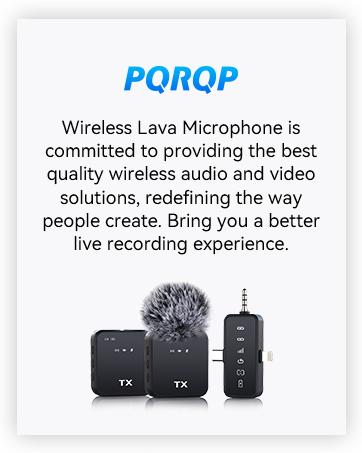 PQRQP 3 in 1 Wireless Lavalier Microphones for iPhone, iPad, Android, Camera, USB-C Microphone, 7-Hour Battery, Mini Microphone with Noise Reduction for Video Recording, Vlog Audio Amplifier Smartphone