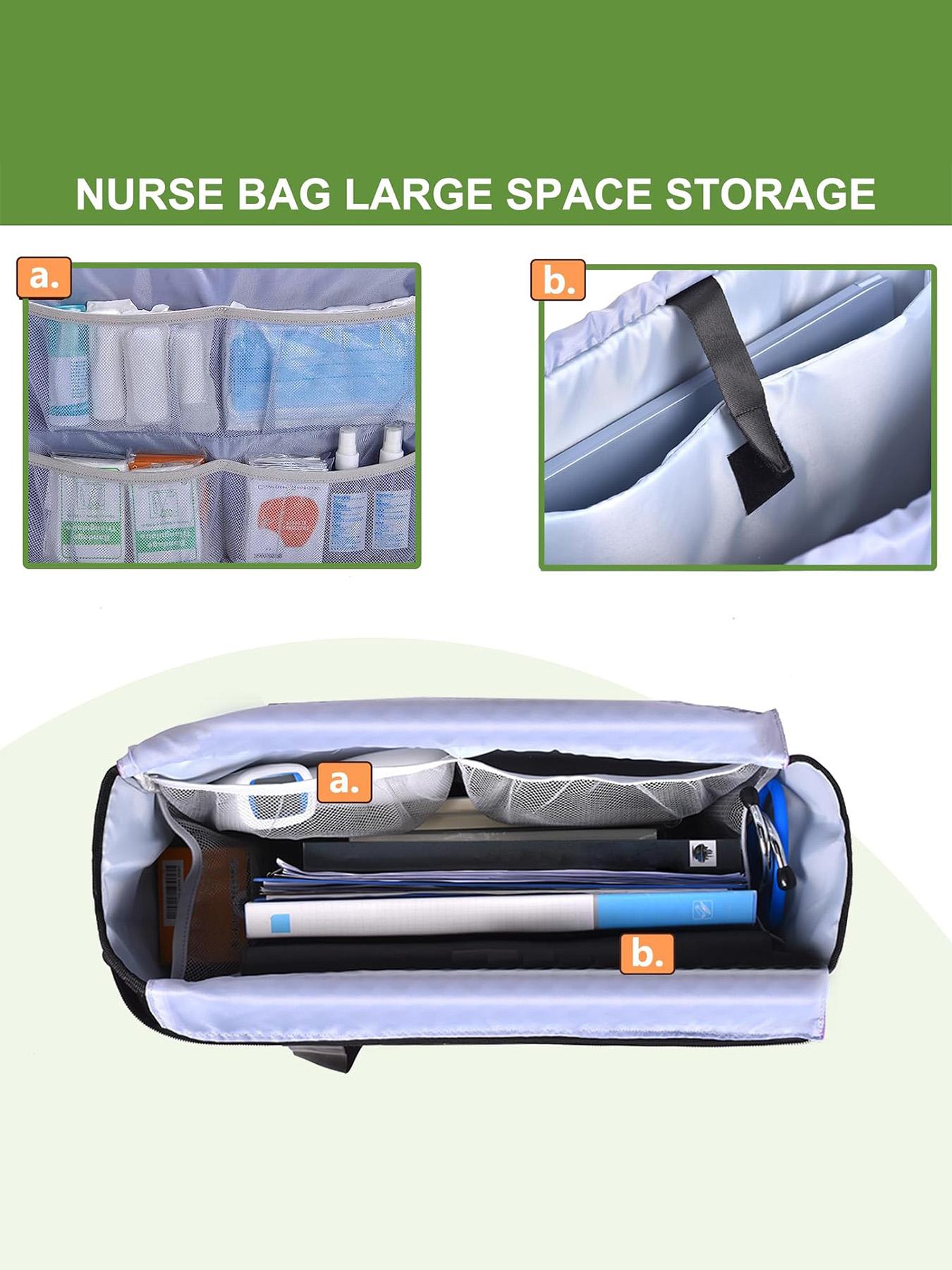 Teacher Tote Bag 15.6 inch Laptop Bag Work Bags for Women Nurse Tote Professional Computer Messenger Shoulder Bags Laptop Briefcase for Office, College, Nursing, Large Travel Tote Shoulder Bag with Zipper for College Office Clinical Gym