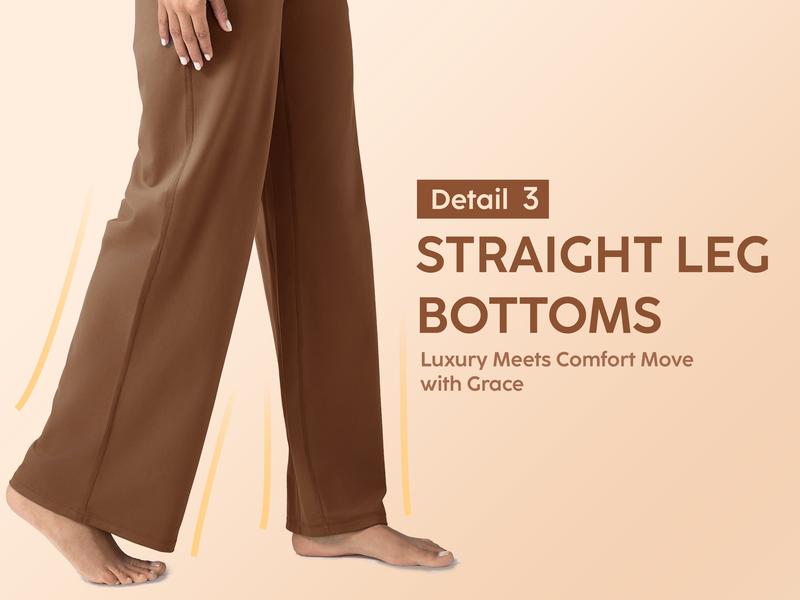 ESOFT High Waisted Loose Wide Leg Yoga Pants for Women with Pockets Lounge Casual Work Pants