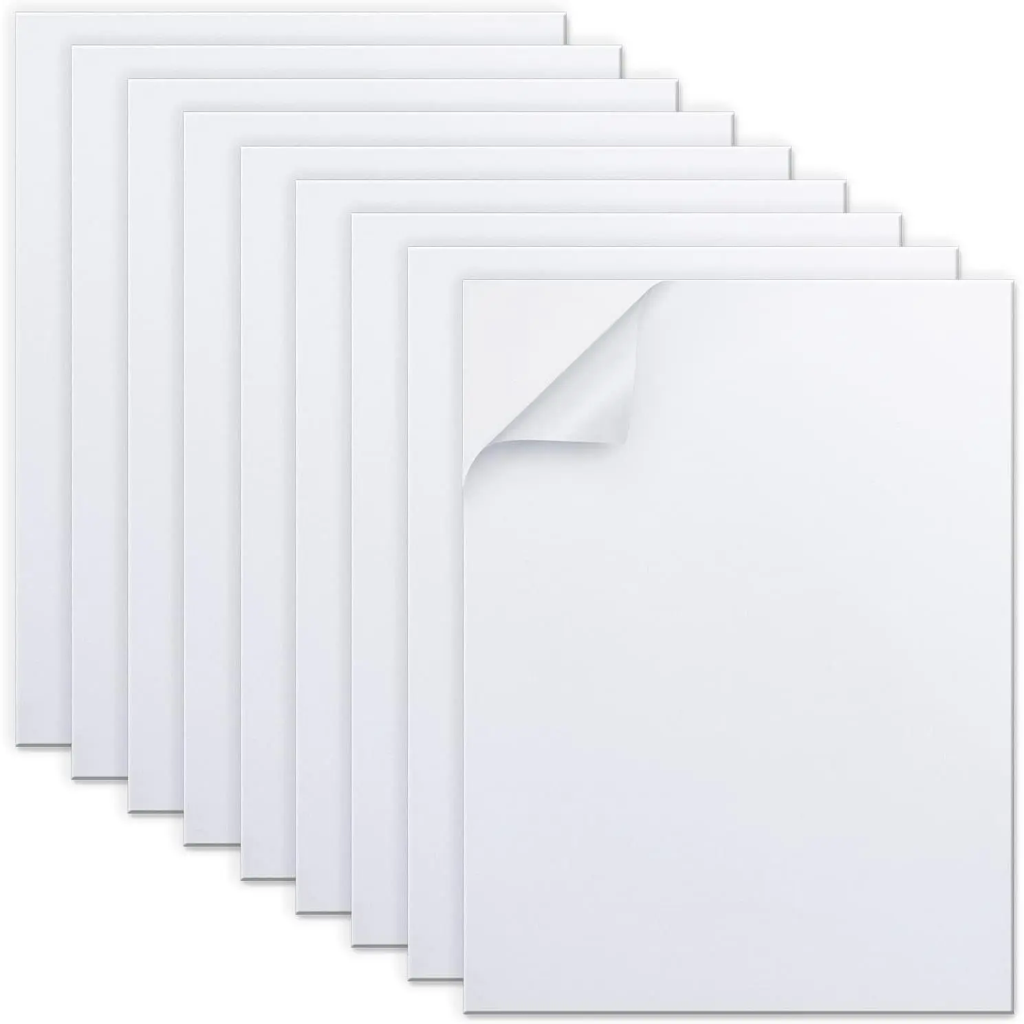 Self Adhesive Foam Sheets, White 9x12 Inch 2mm Sticky Eva Foam Paper for Crafts Cardmaking Photo Frames Classroom Scrapbooking Christmas Crafts (White 10 Sheets)