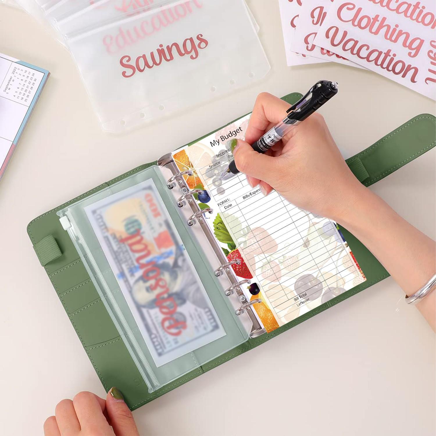 82PCS Budget Planner Refill Weekly Monthly Inserts 6 Hole Personal Size A6 6.75"x3.75" Budget Binder Refill Cash Envelope System Wallet Money Envelope Budget Sheets Expense Tracker Finance Planner Savings Organizer Bill Tracker Budgeting Notebook