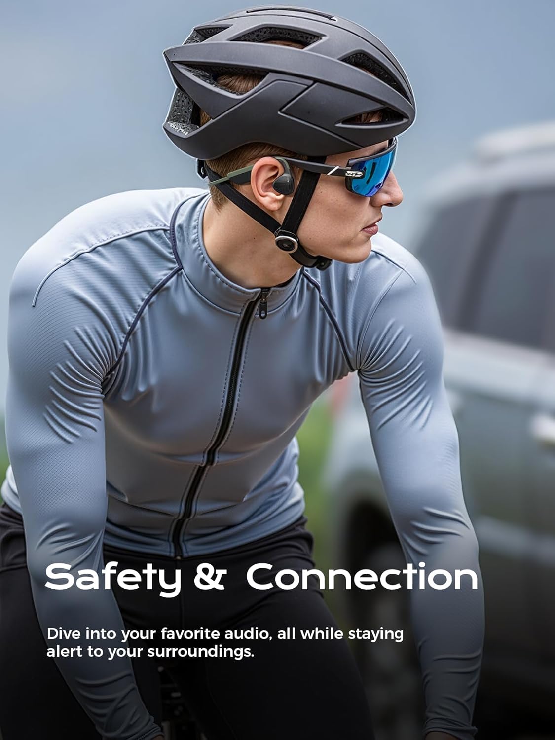 x19 open bone conduction, Bluetooth headset comfortable for long wear without pain, sweat-resistant and Water Proof design for running and fitness, long-lasting music bone conduction headphones Waterproof Headphones