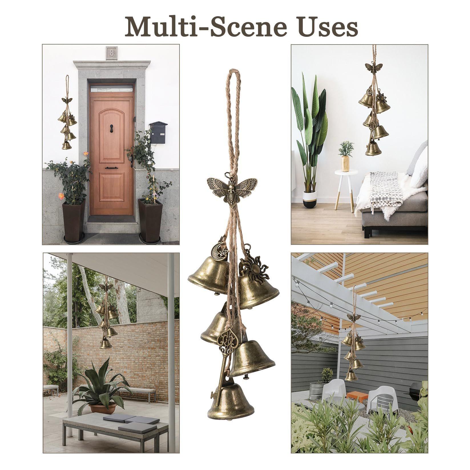 Witch Bell Door Handle Protection Wind Chime Metal Craft Outdoor Garden Decoration, Wind Chime Decorative Artisans' Work