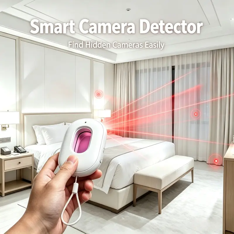 2026 New 3-in-1 Hidden Camera Detector - Infrared Scanner with Vibration Sensor, Portable Anti-Spy Privacy Protector, Home & Travel Door Window Burglar Alarm