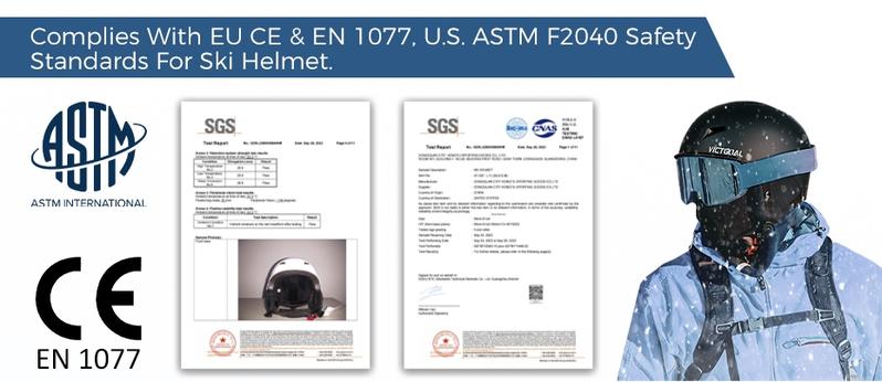 VICTGOAL Ski Helmet for Adults Youth Outdoor Snow Sports ,Snowboard Skateboard Helmet Half-covered Winter Snowmobile Helmet